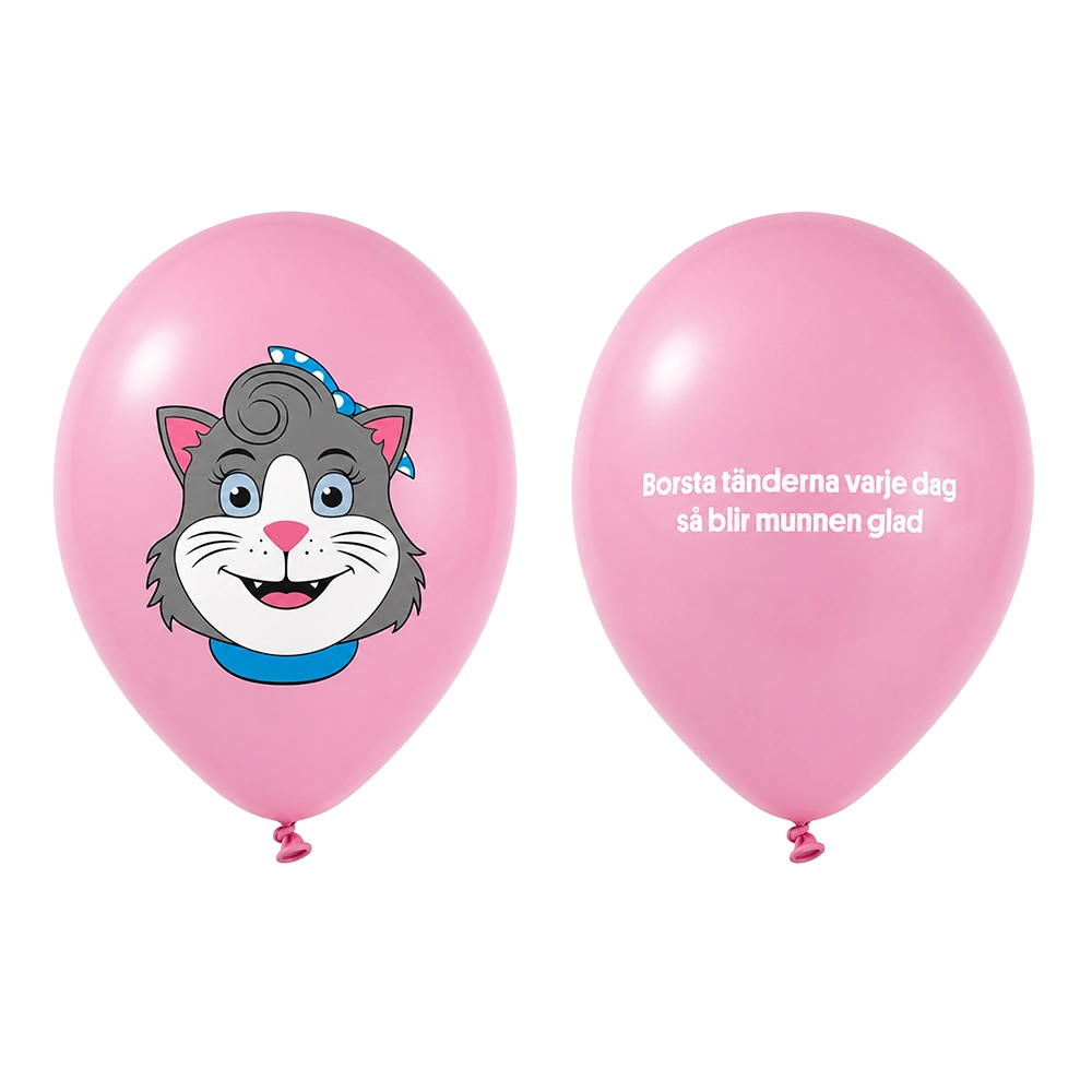 Rosa ballong med Majamotiv