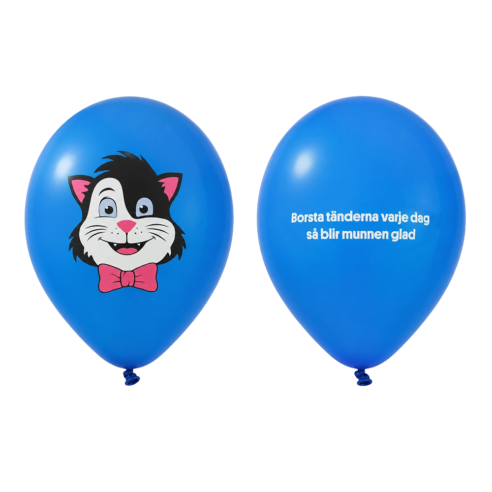Blå ballong med Pellemotiv